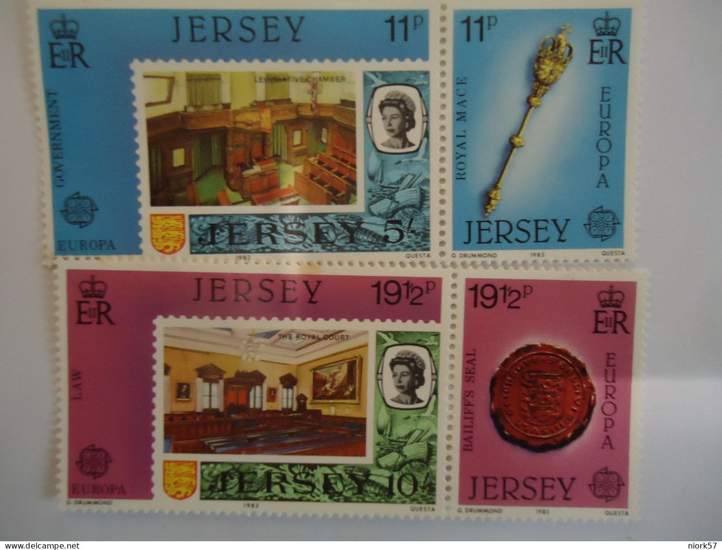 JERSEY MNH  4 STAMPS EUROPA  83 - 1983