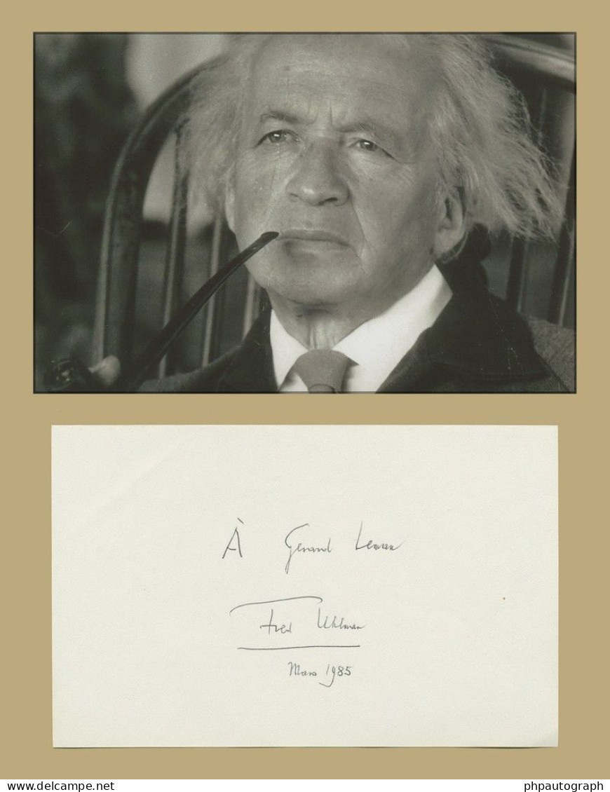 Fred Uhlman (1901-1985) - German-English Writer - Signed Sheet + Photo - 1985 - Escritores