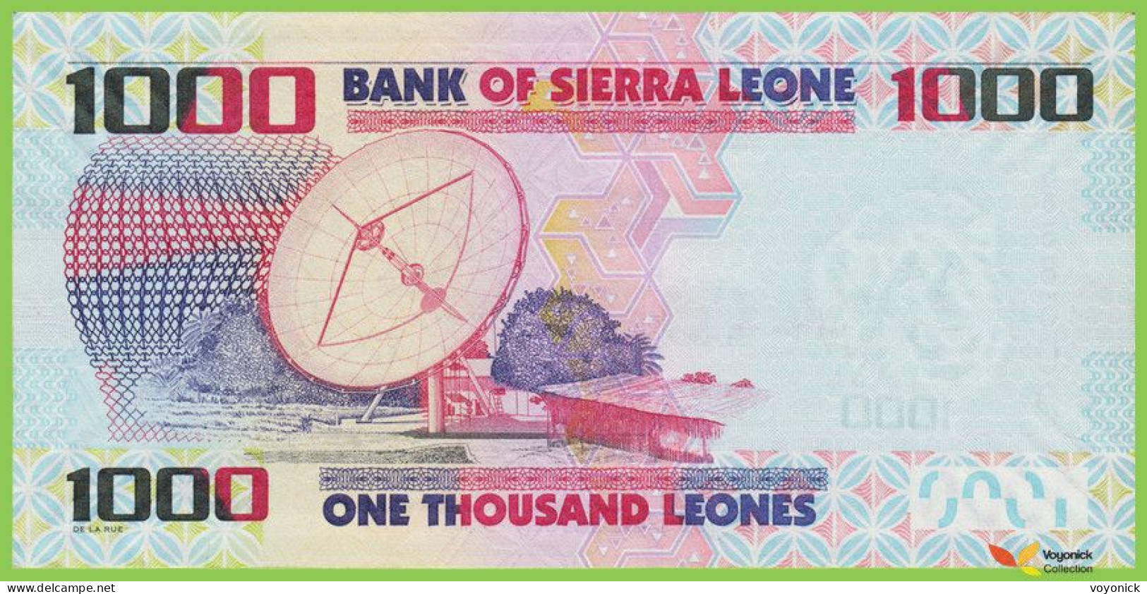 Voyo SIERRA LEONE 1000 Leones 2010 P30a B125a DE UNC - Sierra Leona