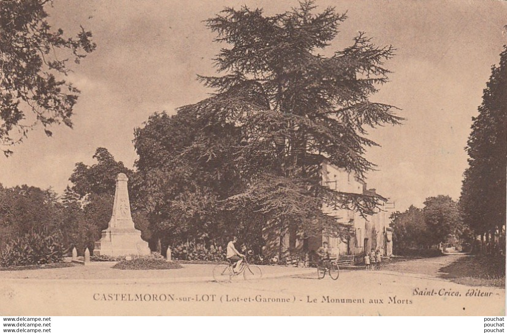 H11- 47) CASTELMORON SUR LOT (LOT ET GARONNE)  LE MONUMENT MORTS - (ANIMEE - 2 SCANS) - Castelmoron