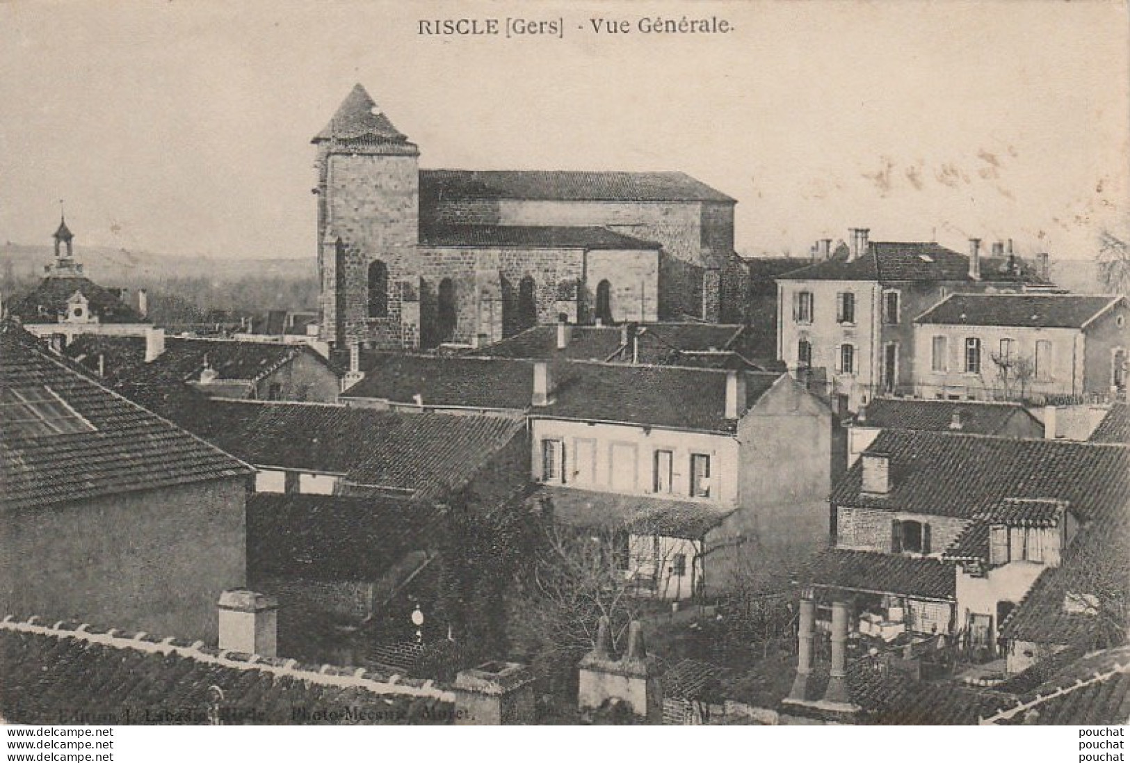 H15- 32) RISCLE (GERS) VUE GENERALE  - (2 SCANS) - Riscle