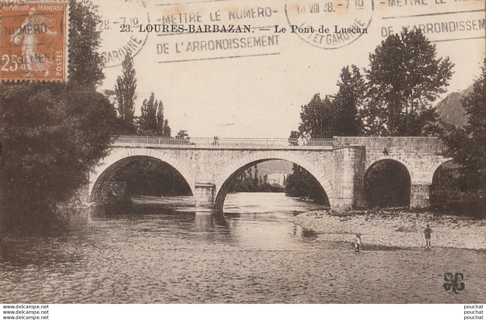 H18- 31) LOURES BARBAZAN - LE PONT DE LUSCAN - Barbazan