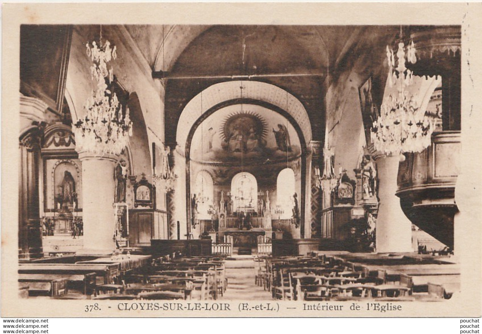 H28- 28) CLOYES (EURE ET LOIR) INTERIEUR DE L'EGLISE - 2 SCANS) - Cloyes-sur-le-Loir