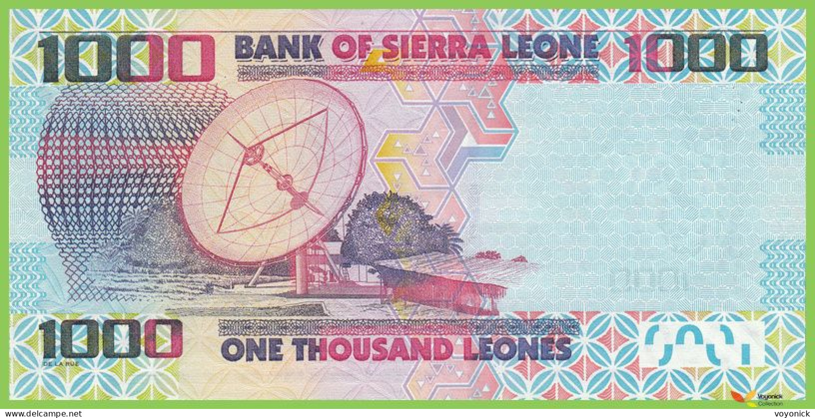Voyo SIERRA LEONE 1000 Leones 2021 P30f B125f KC UNC - Sierra Leona