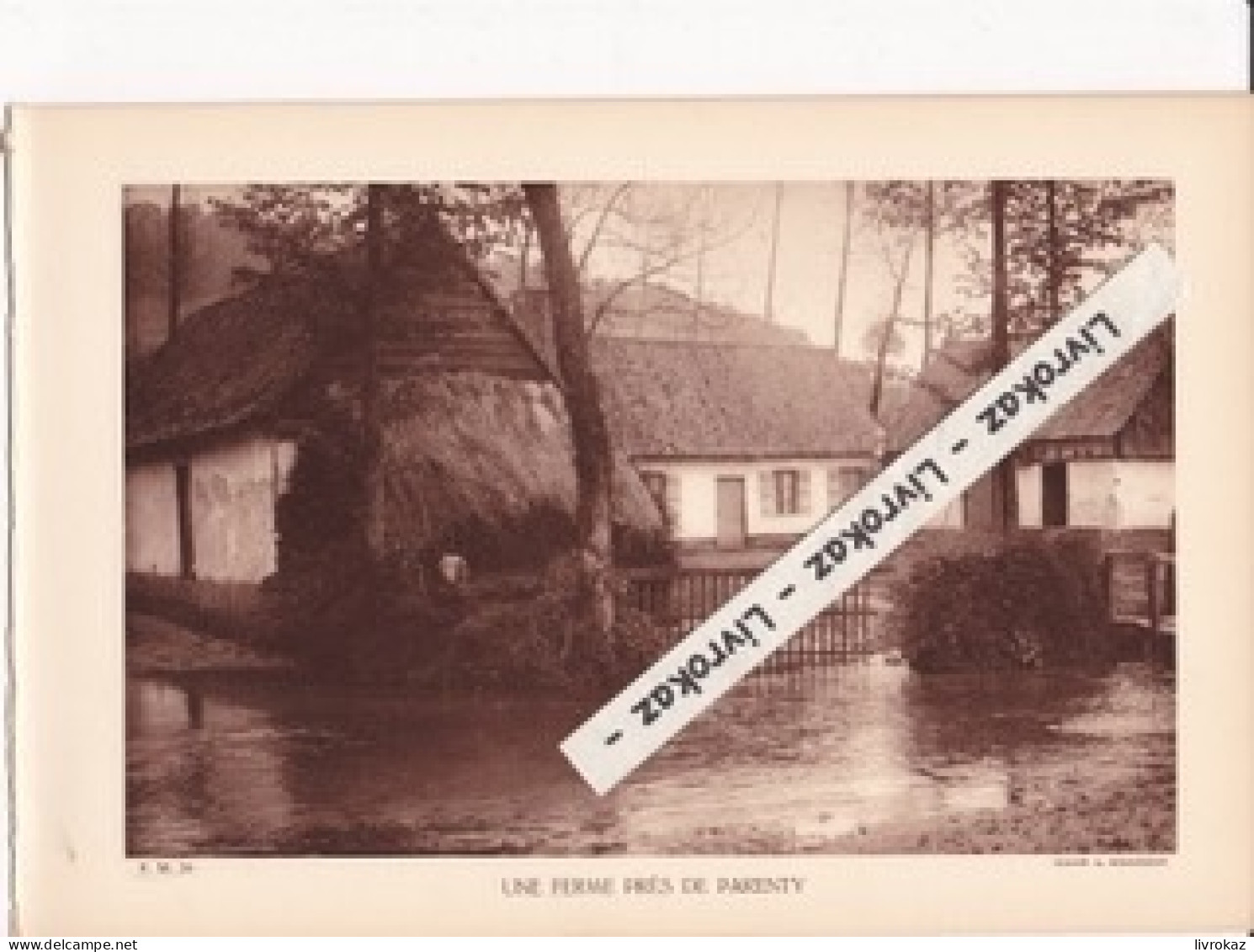 Une Ferme Près De Parenty (Pas-de-Calais), Photo Sépia Extraite D'un Livre Paru En 1933 - Ohne Zuordnung