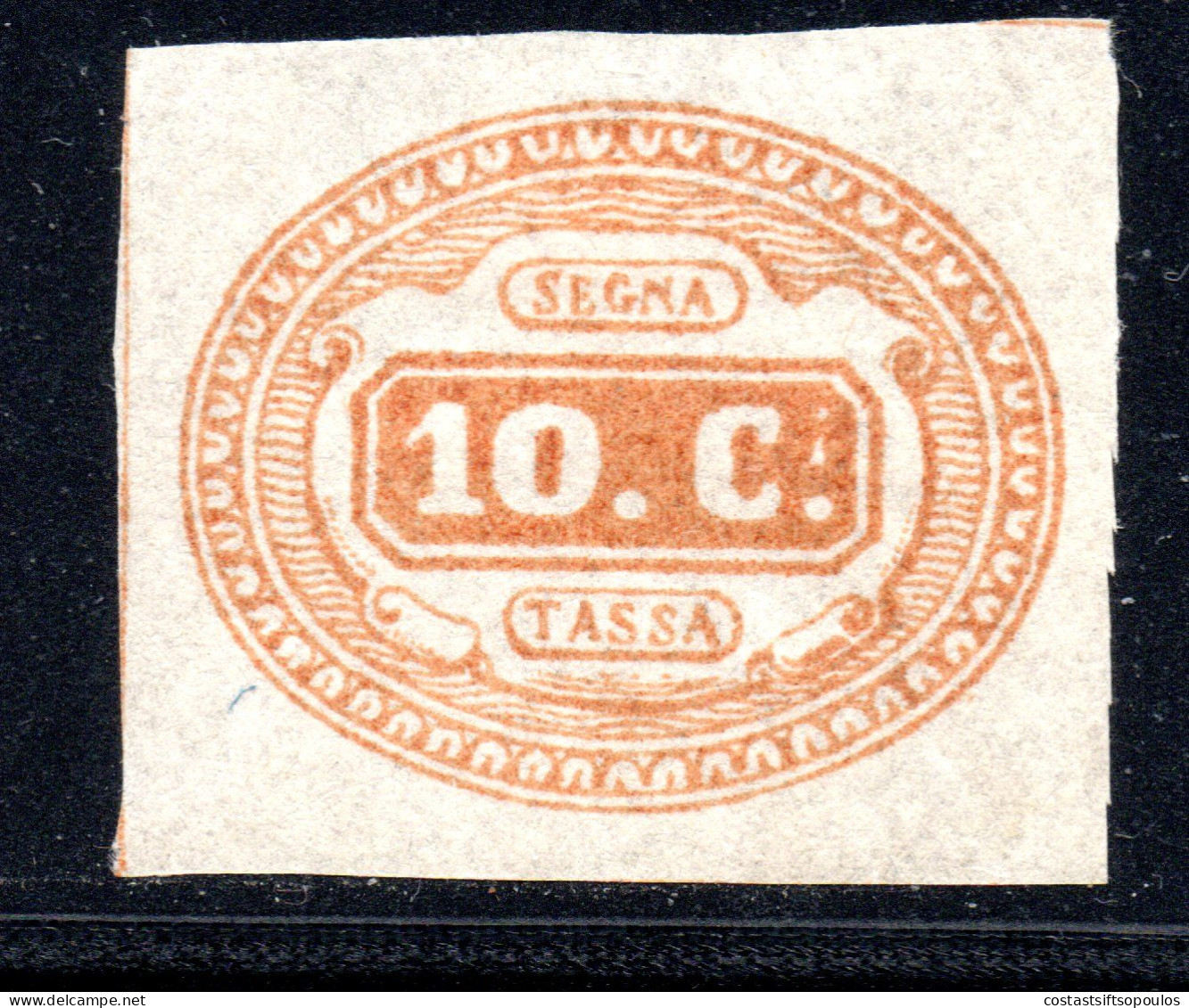 2863. ITALY 1863 #1 MH (GUM ???) - Impuestos
