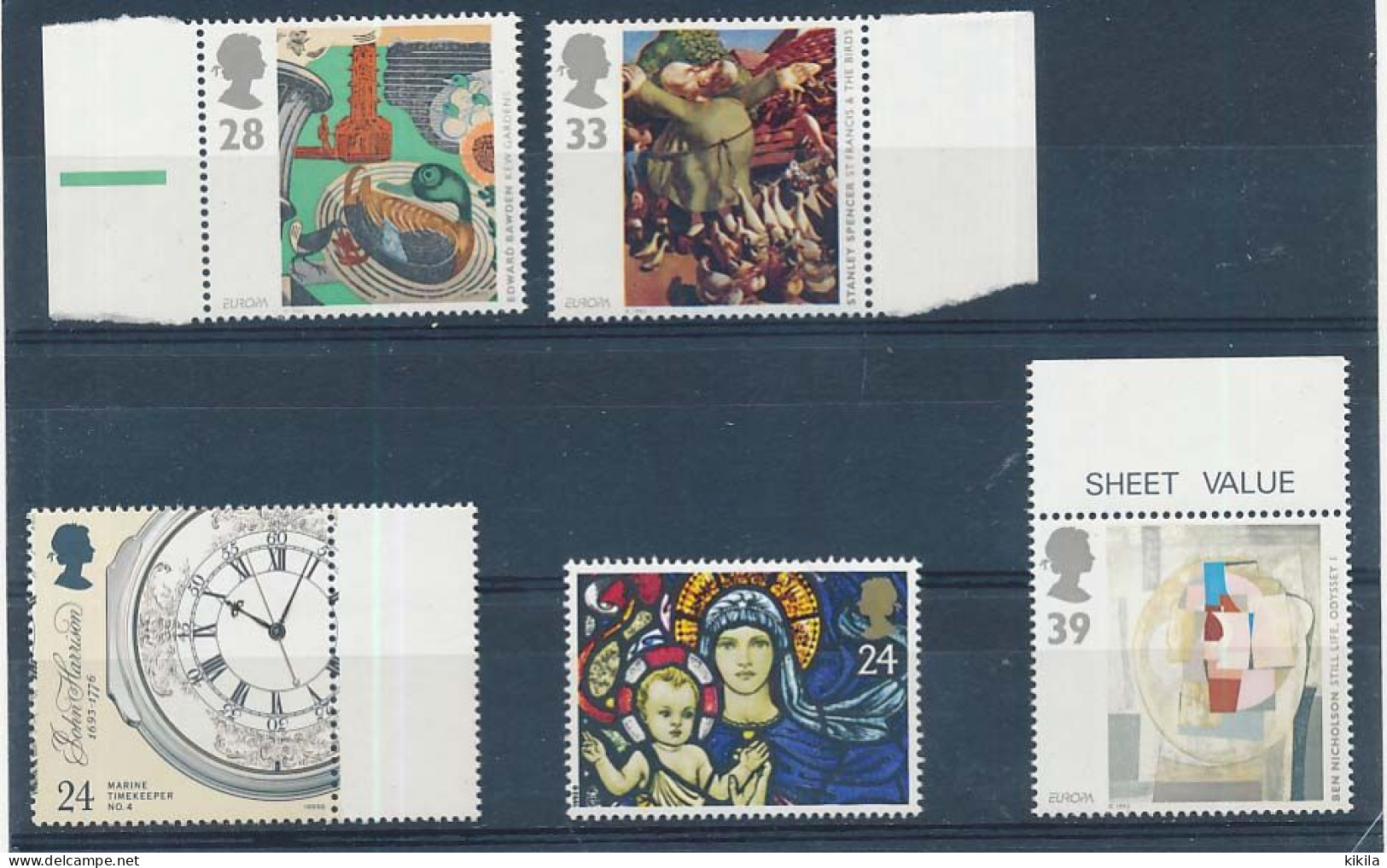 Lot De 5  Timbres Neufs Sans Charnière GRANDE BRETAGNE XIII-6 Dont Europa 1993 ANGLETERRE - Unused Stamps