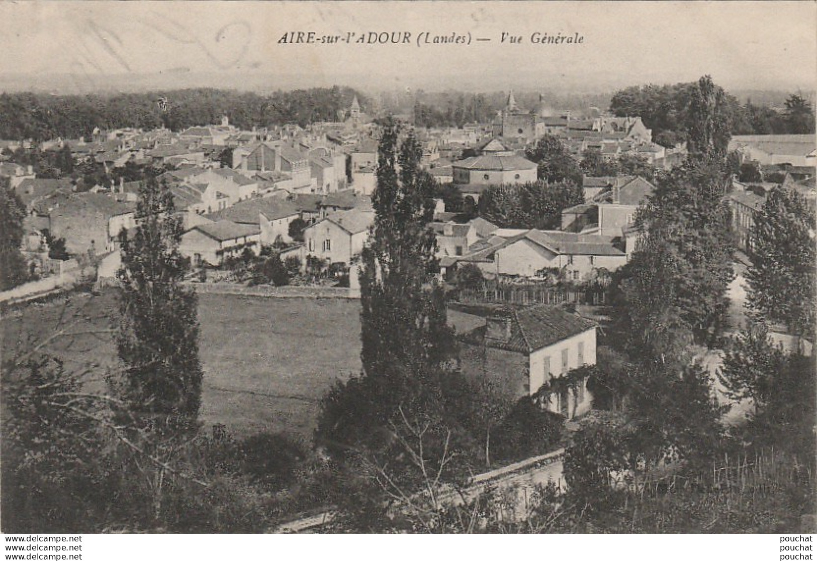 J10-40) AIRE SUR L' ADOUR (LANDES) VUE GENERALE - (2 SCANS) - Aire