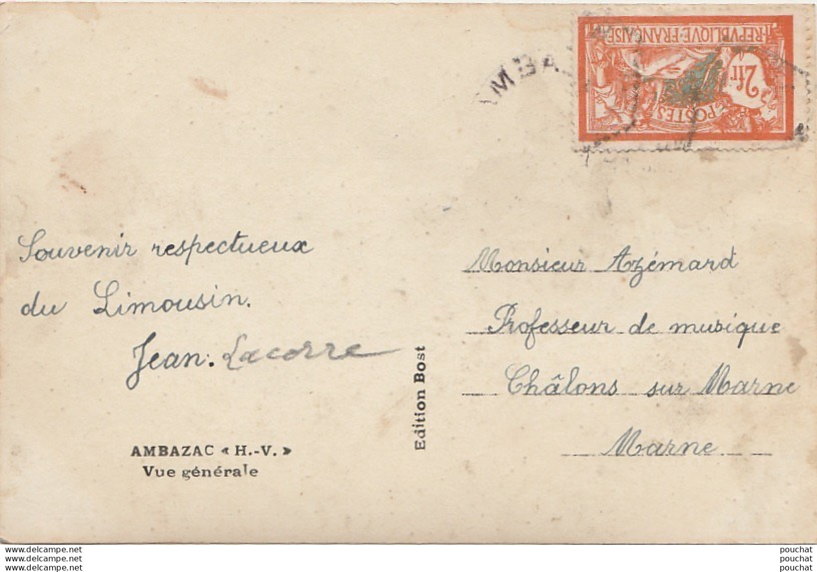 K10-87) AMBAZAC (HAUTE VIENNE)  VUE GENERALE  - (2 SCANS) - Ambazac