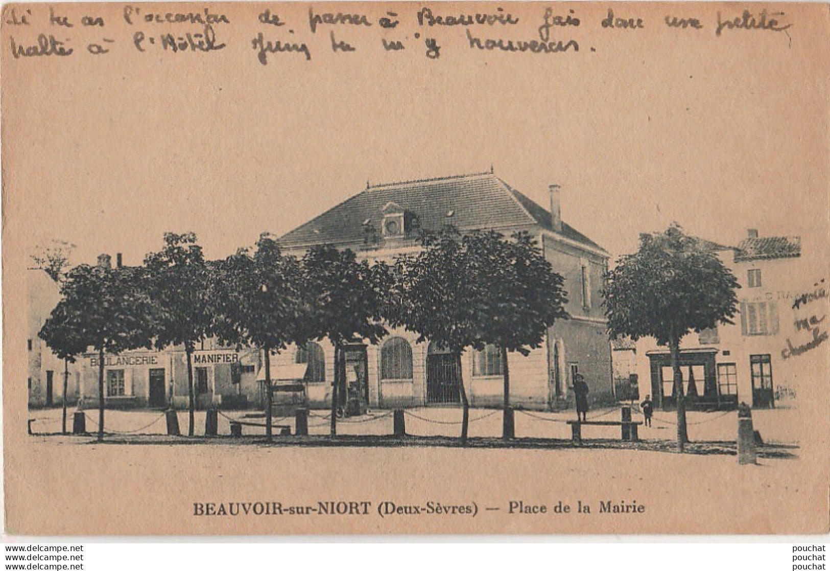 L4-79) BEAUVOIR SUR NIORT (DEUX SEVRES) PLACE DE LA MAIRIE - (2 SCANS) - Beauvoir Sur Niort