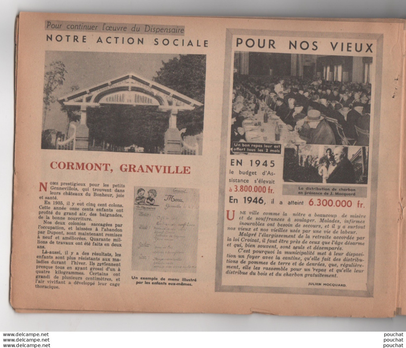 92) VILLE DE GENNEVILLIERS - BULLETIN MUNICIPAL DE 1947 A 1952 - AMENAGEMENTS , ASSOCIATIONS , POLITIQUE - (18 SCANS) - Ile-de-France