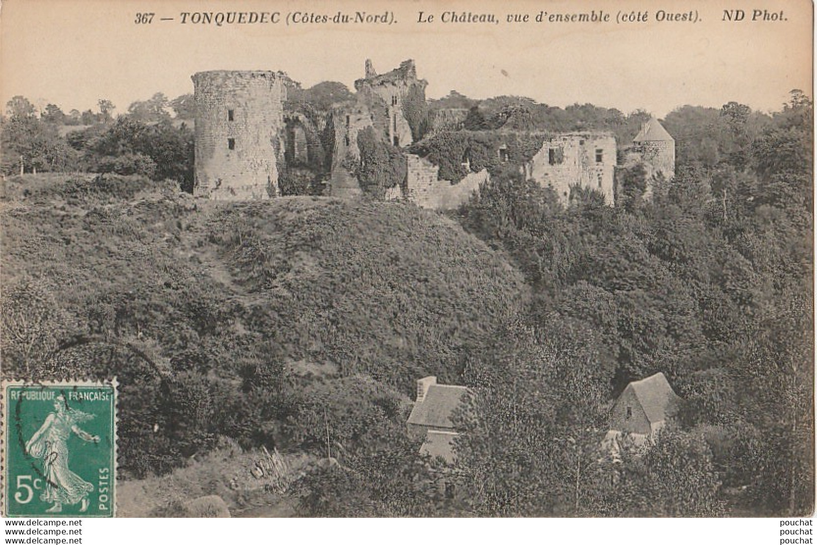 L19-22) TONQUEDEC (COTES DU NORD)  LE CHATEAU VUE D'ENSEMBLE (COTE OUEST) - Tonquédec