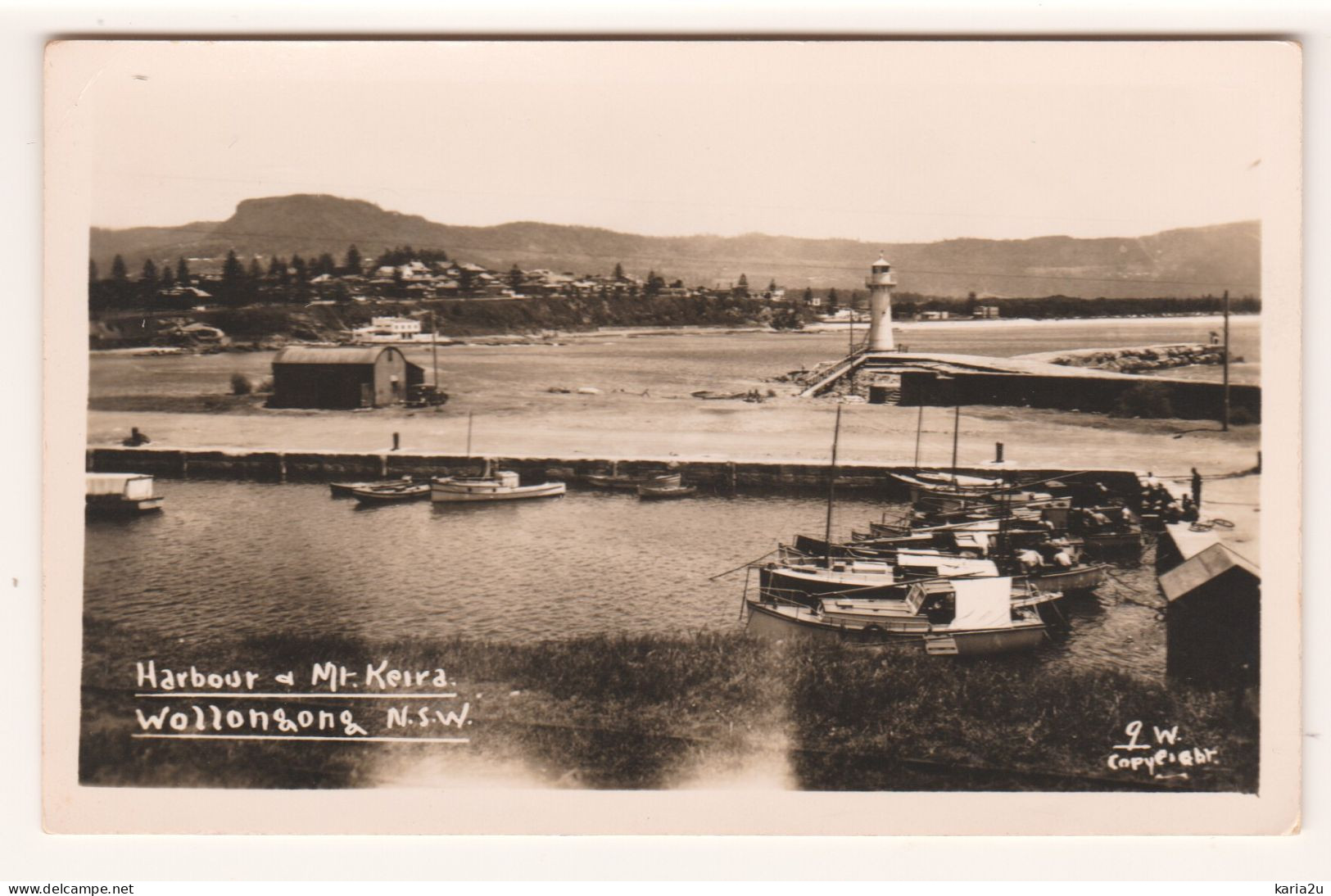 Wollongong, Harbour, Lighthouse, NSW, Australia, Old Postcard - Wollongong