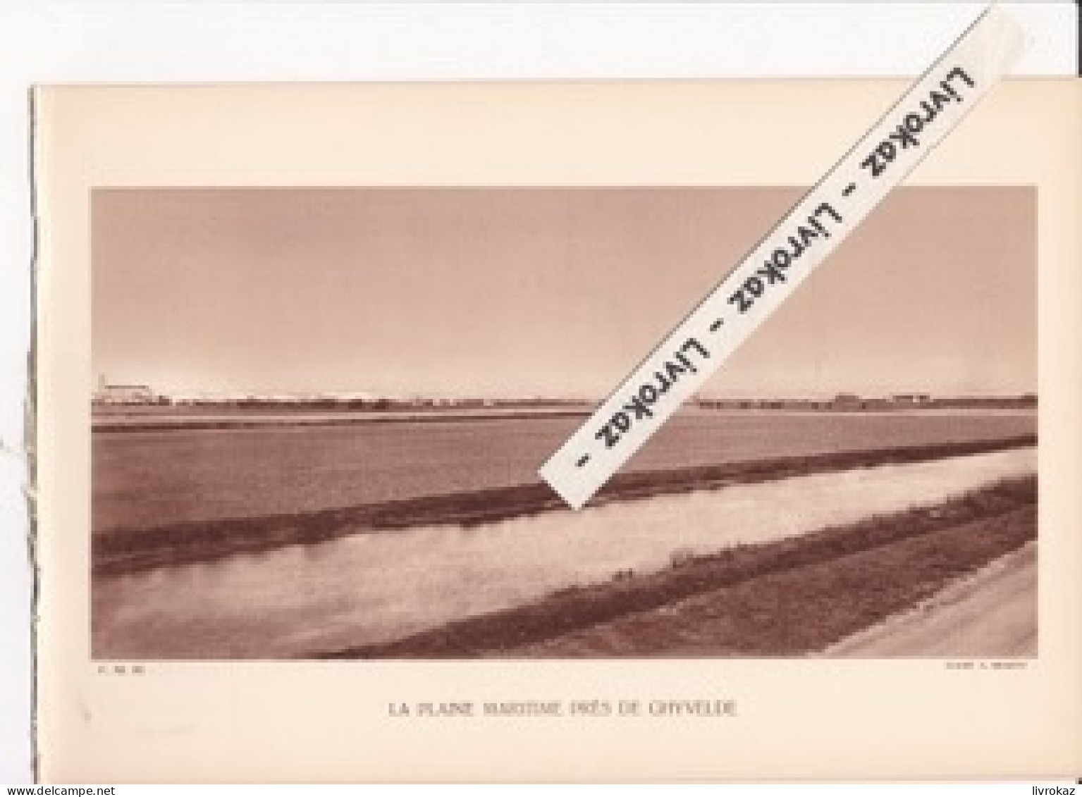 La Plaine Maritime Près De Ghyvelde (Nord), Photo Sépia Extraite D'un Livre Paru En 1933 - Unclassified