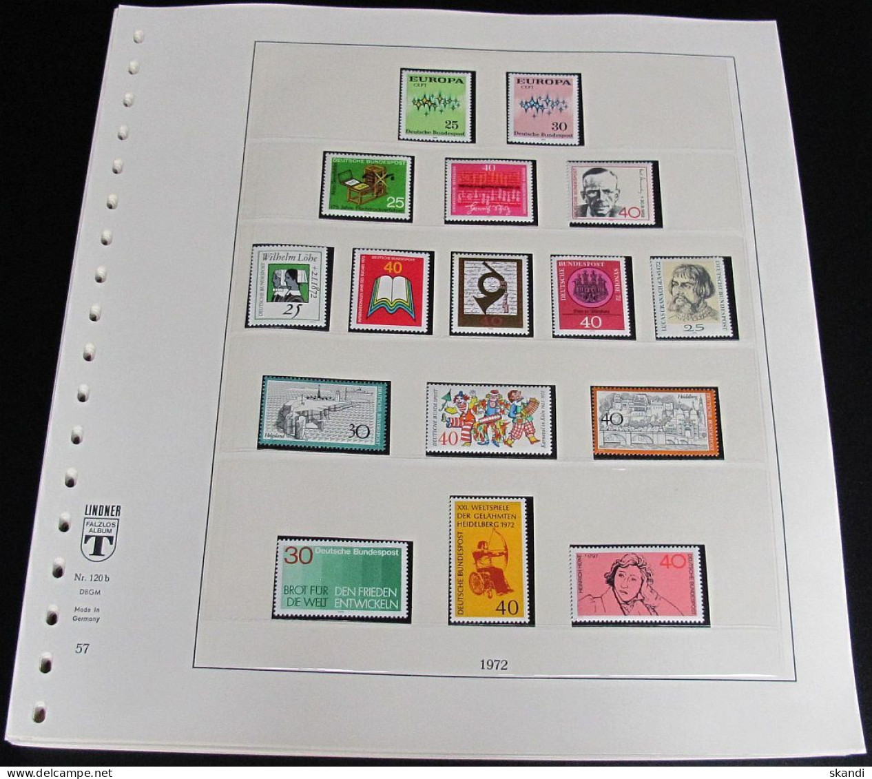 DEUTSCHLAND SAMMLUNG 1970-79 Auf Lindner Falzlosvordruck ** MNH - Collections