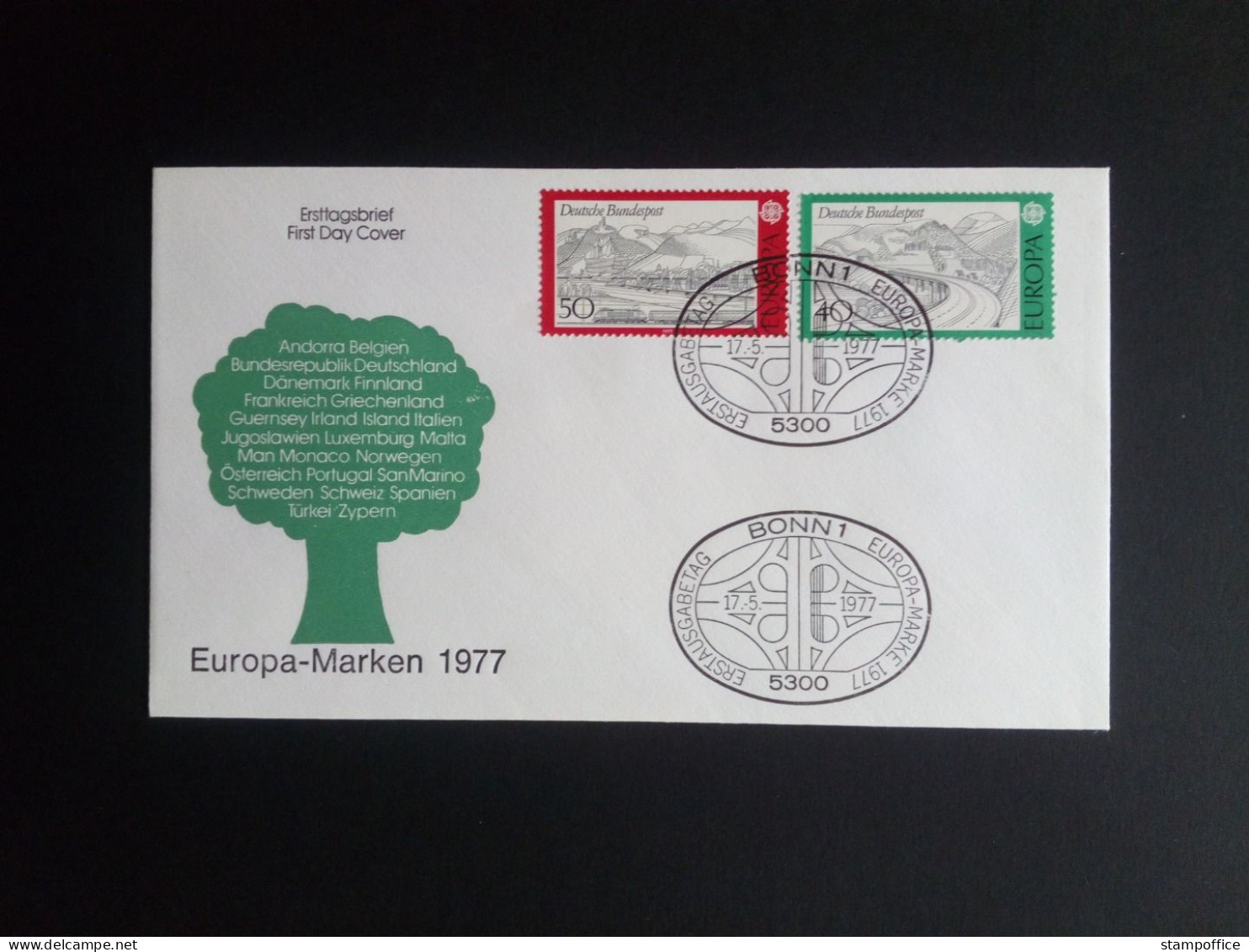 DEUTSCHLAND MI-NR. 934-935 FDC EUROPA 1977 LANDSCHAFTEN - 1977