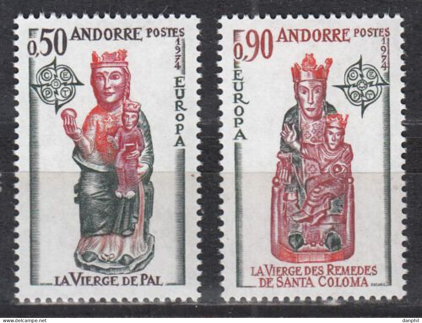 Andorra Fr 1974 Europa CEPT (**)  Mi 258-59 - €25,-; Y&T 237-38 - €55,- - 1974