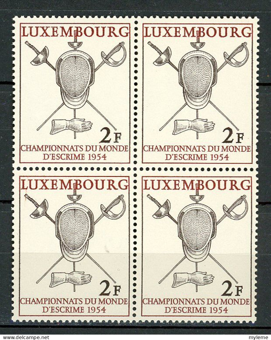 AS-16 Luxembourg N° 482 ** En Blocs De 4 à 10% De La Cote. A Saisir !!! - Unused Stamps