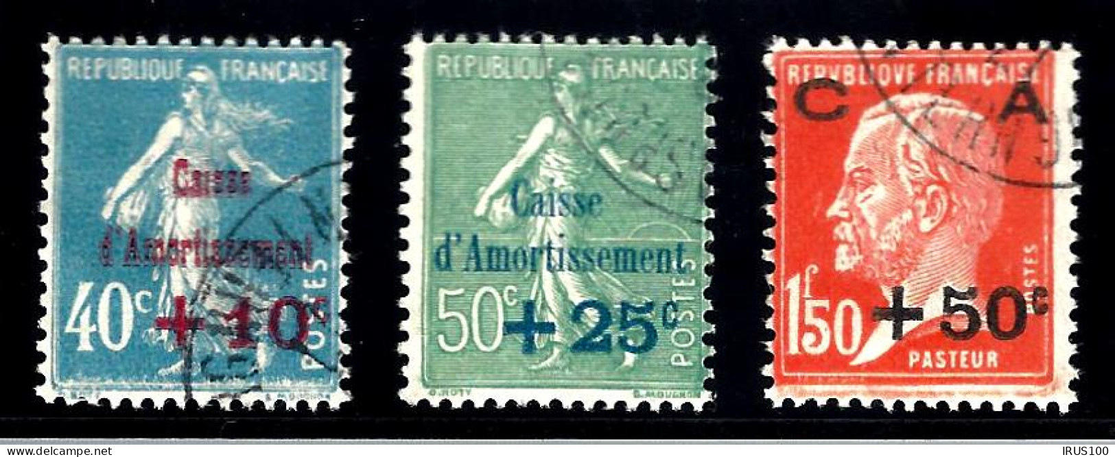 1927 - CAISSE D'AMORTISSEMENT - N° 246 à 248 - OBLITÉRÉ -  - Oblitérés