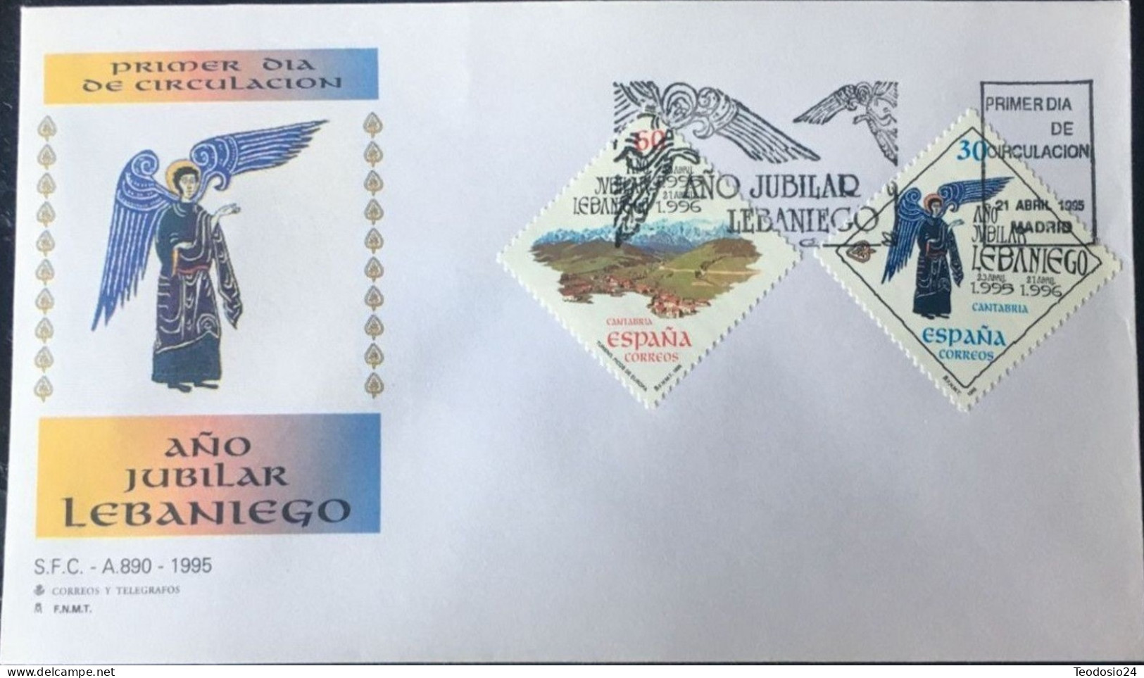 SPD 1995 Cantabria. Año Jubilar Lebaniego. - FDC