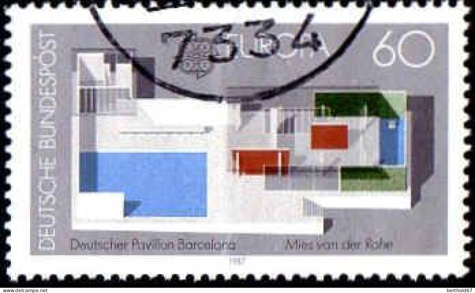RFA Poste Obl Yv:1153/1154 Europa Cept Architecture Moderne (Beau Cachet Rond) (Thème) - 1987