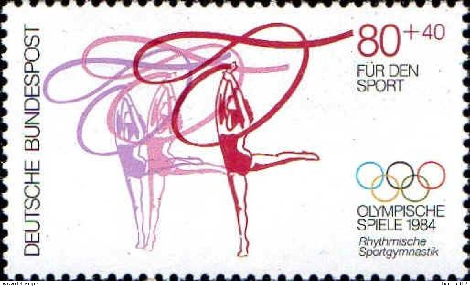 RFA Poste N** Yv:1038/1040 Für Den Sport Disque Gymnastique & Voile (Thème) - Ete 1984: Los Angeles