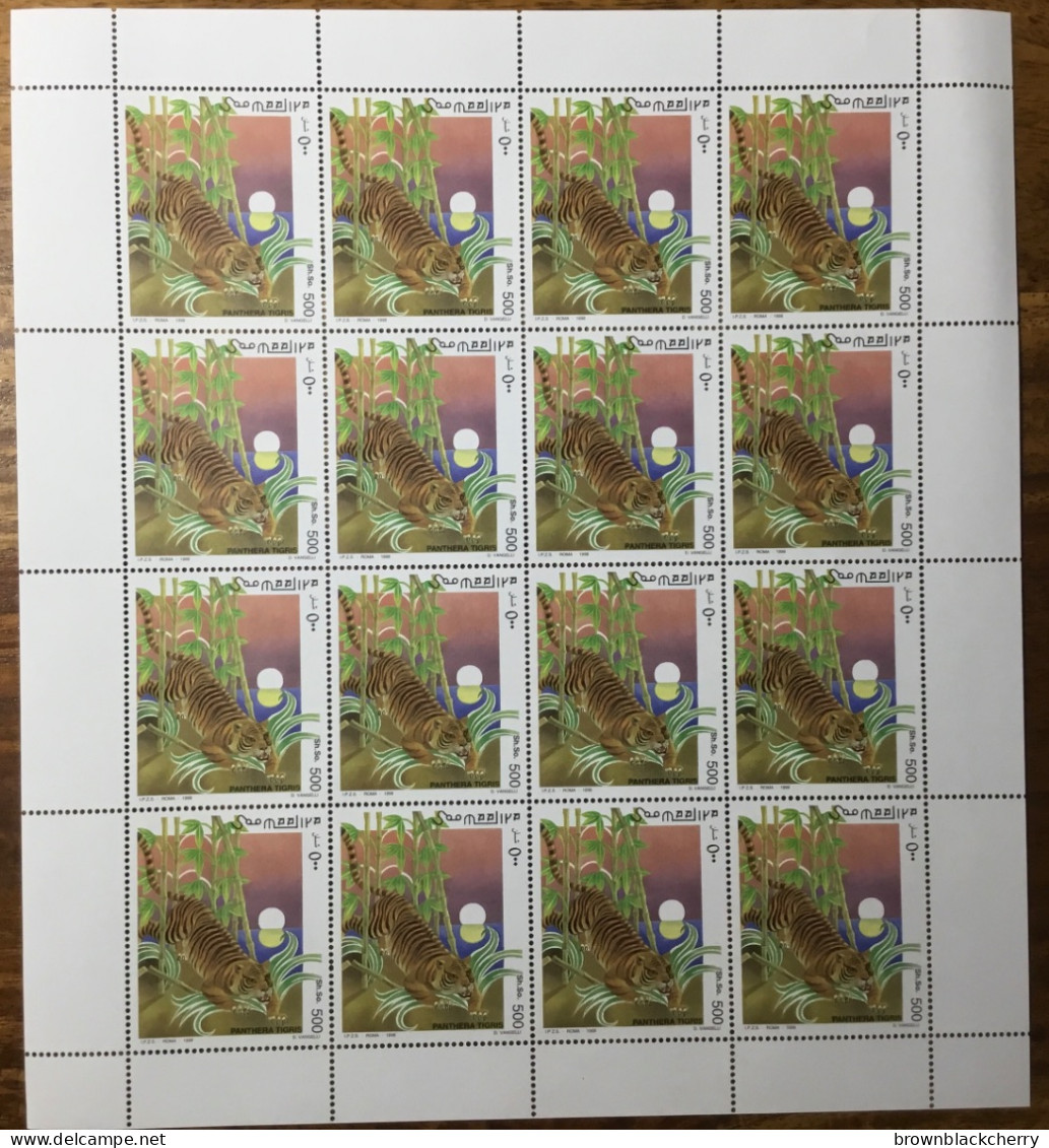 Tiger Big Cats Full Sheet Mnh / Predator Wildlife - Big Cats (cats Of Prey)