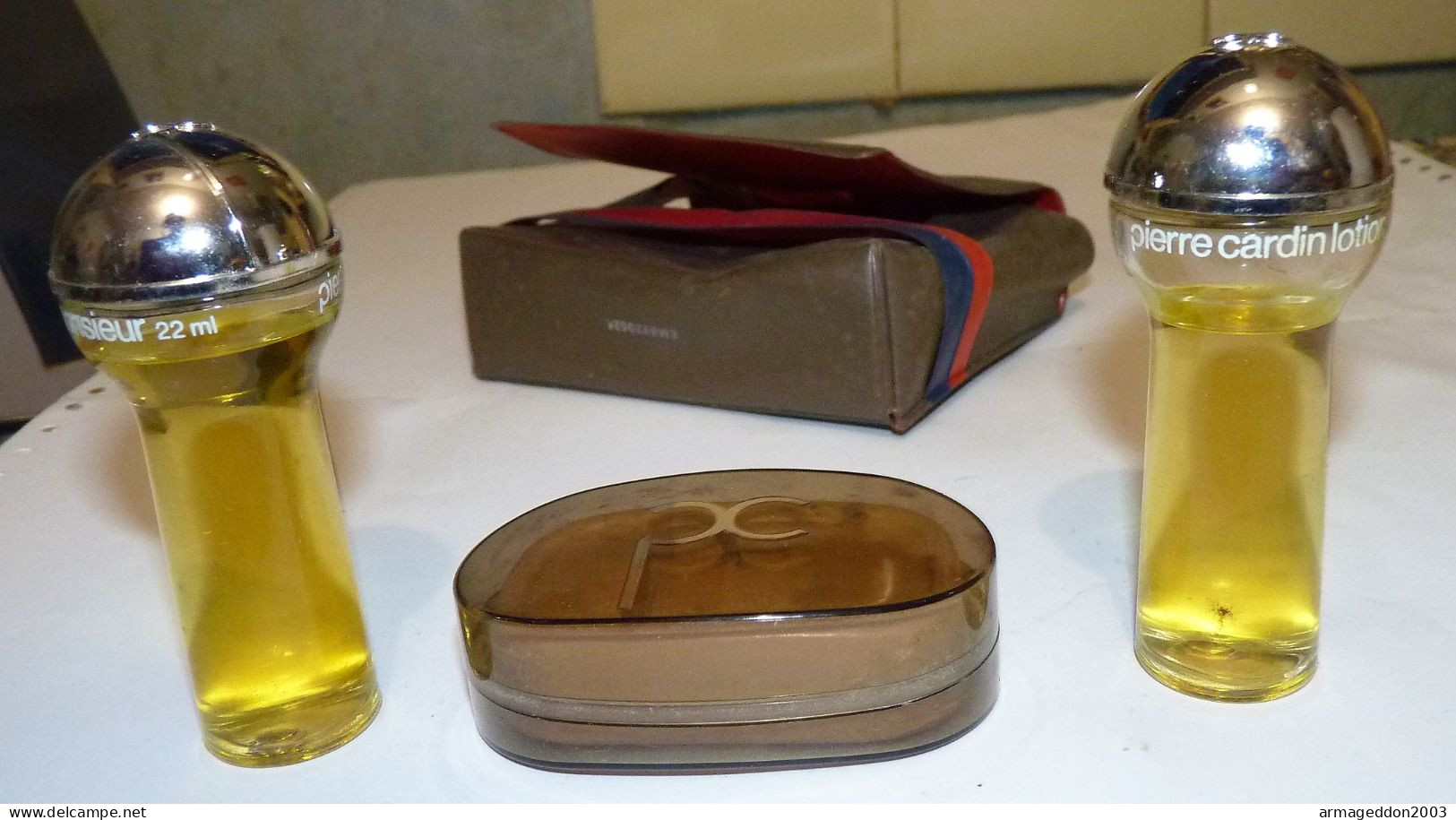 Vintage Pierre Cardin MONSIEUR COLLECTION EAU DE TOILETTE SAVON APRES RASAGE - Miniaturen (mit Verpackung)