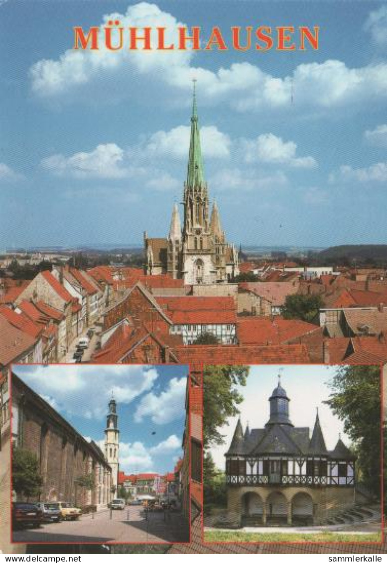 909 - Mühlhausen - Blick Vom Rabenturm Zur Marienkirche, Kornmarktkirche, Brunnenhaus Popperode - 2003 - Muehlhausen