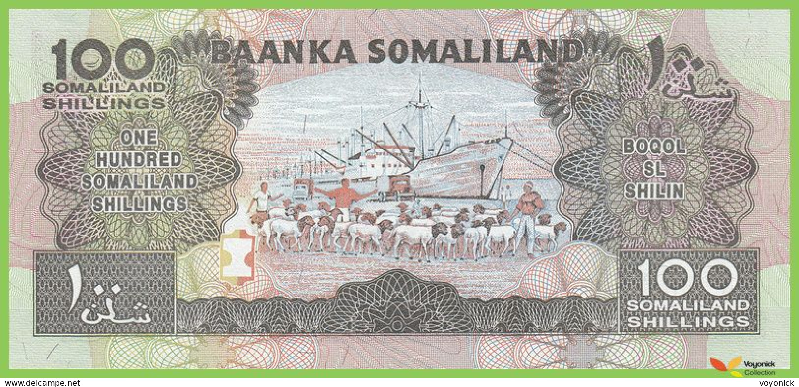 Voyo  SOMALIA (SOMALILAND) 100 Somaliland Shillings 2002 P5d B105d CH UNC - Somalia