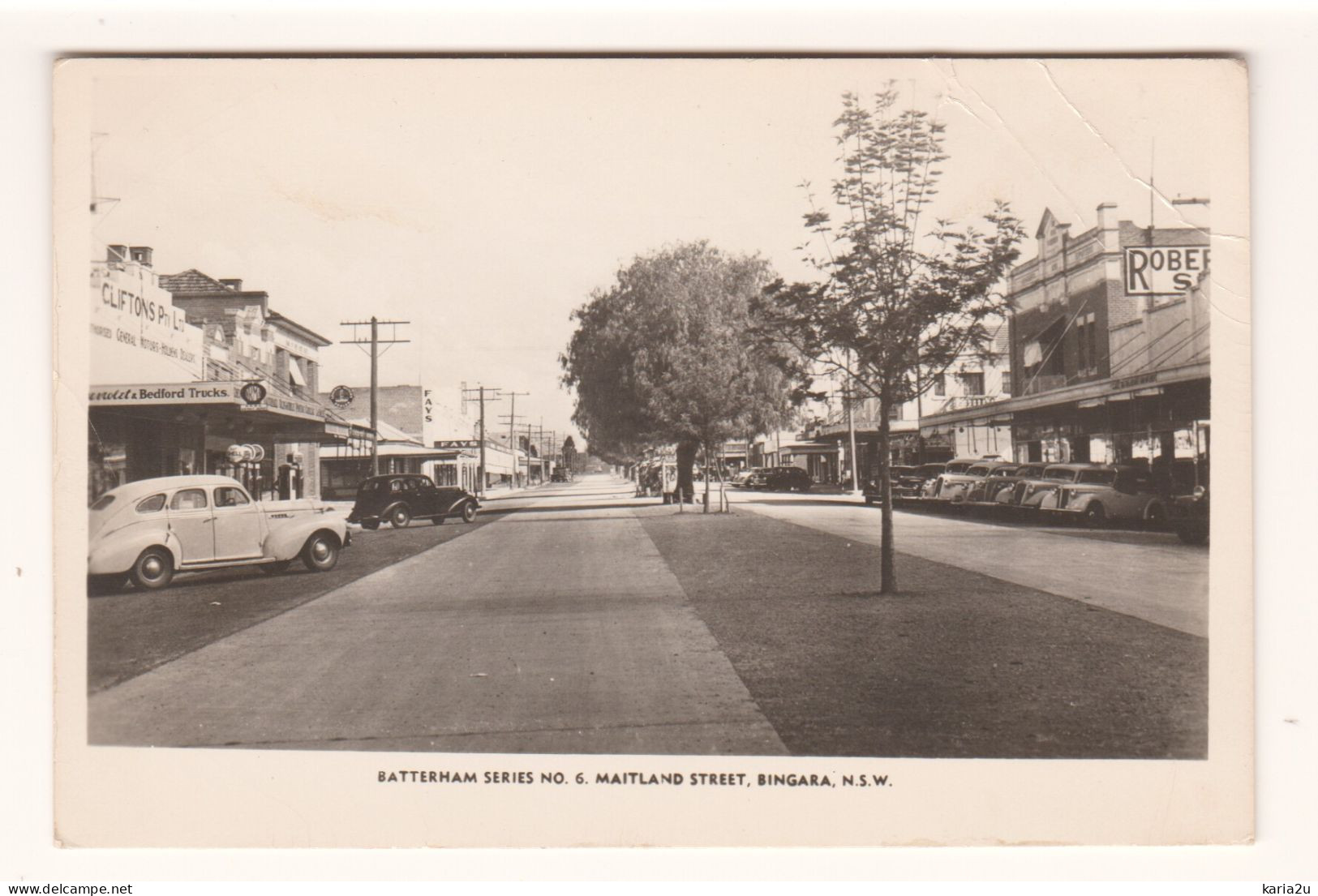 Bingara, Maitland Street, NSW, Australia, Old Postcard - Sonstige & Ohne Zuordnung