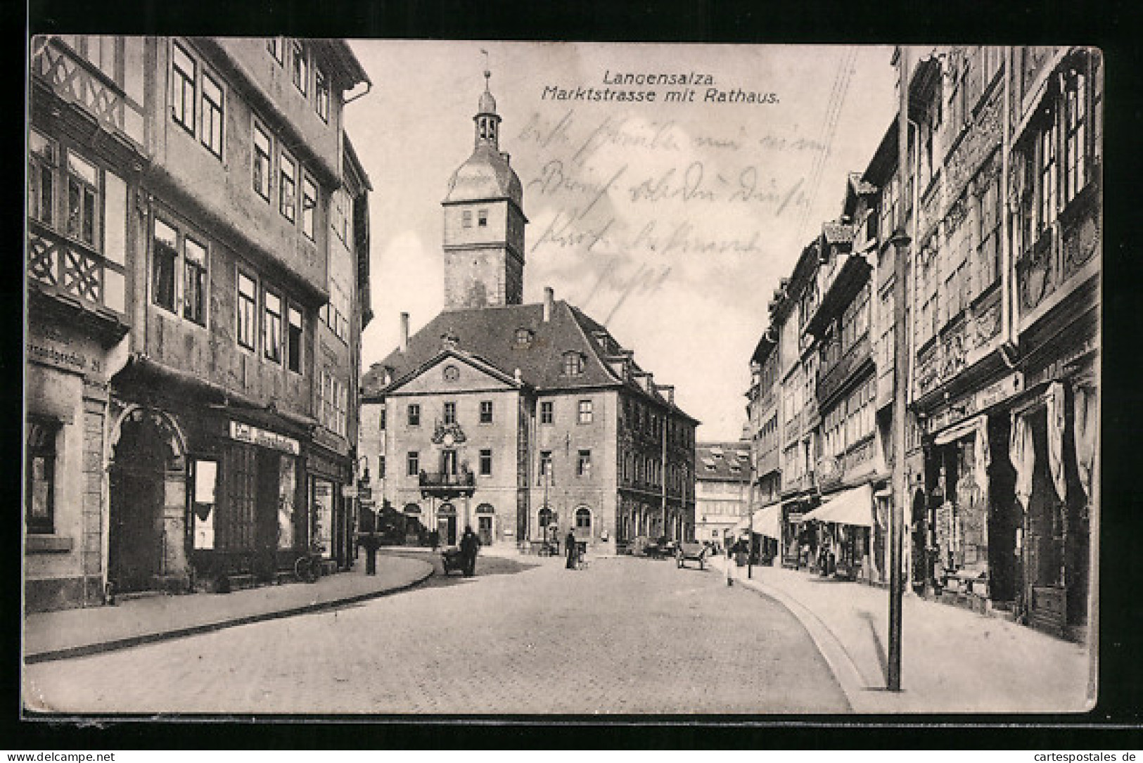 AK Langensalza, Marktstrasse Mit Rathaus  - Bad Langensalza