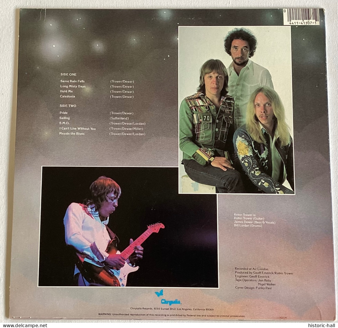 ROBIN TROWER - Long Misty Days - LP - 1976/83 - US Press - Rock