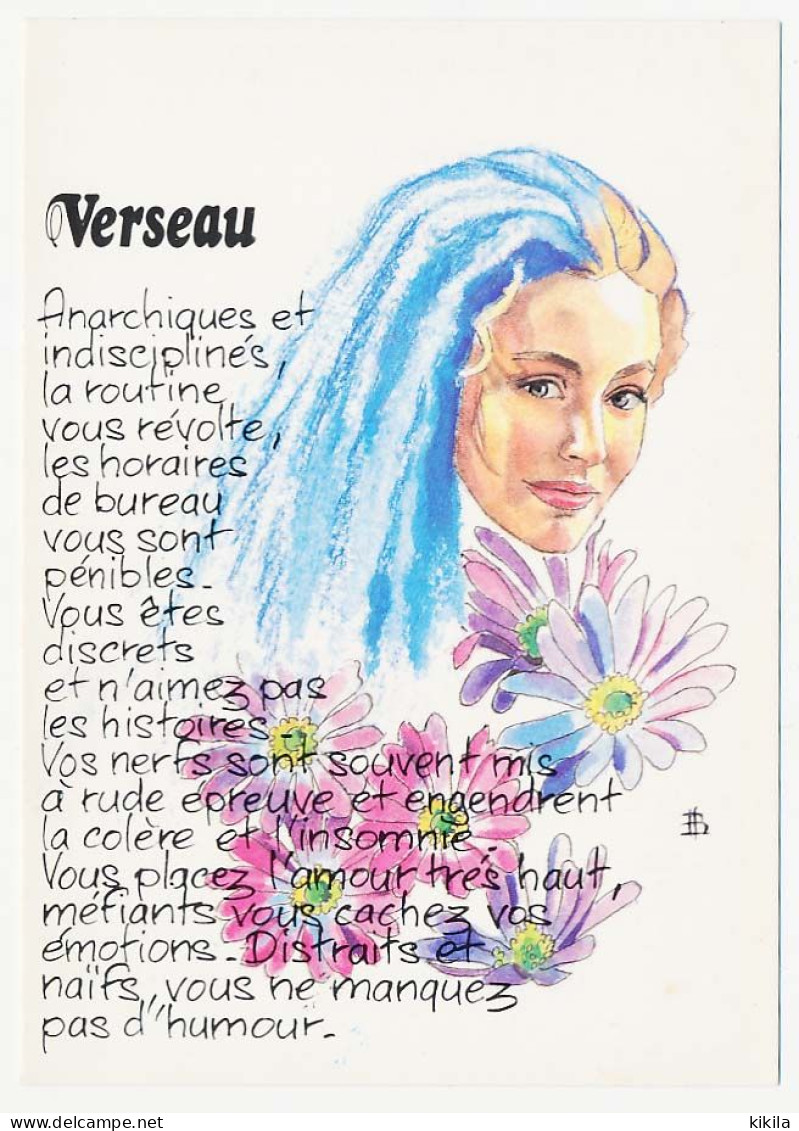 CPSM / CPM 10.5 X 15 Signe Du Zodiaque Astrologie Horoscope VERSEAU Illustrateur Ph. Bamas* - Astrology