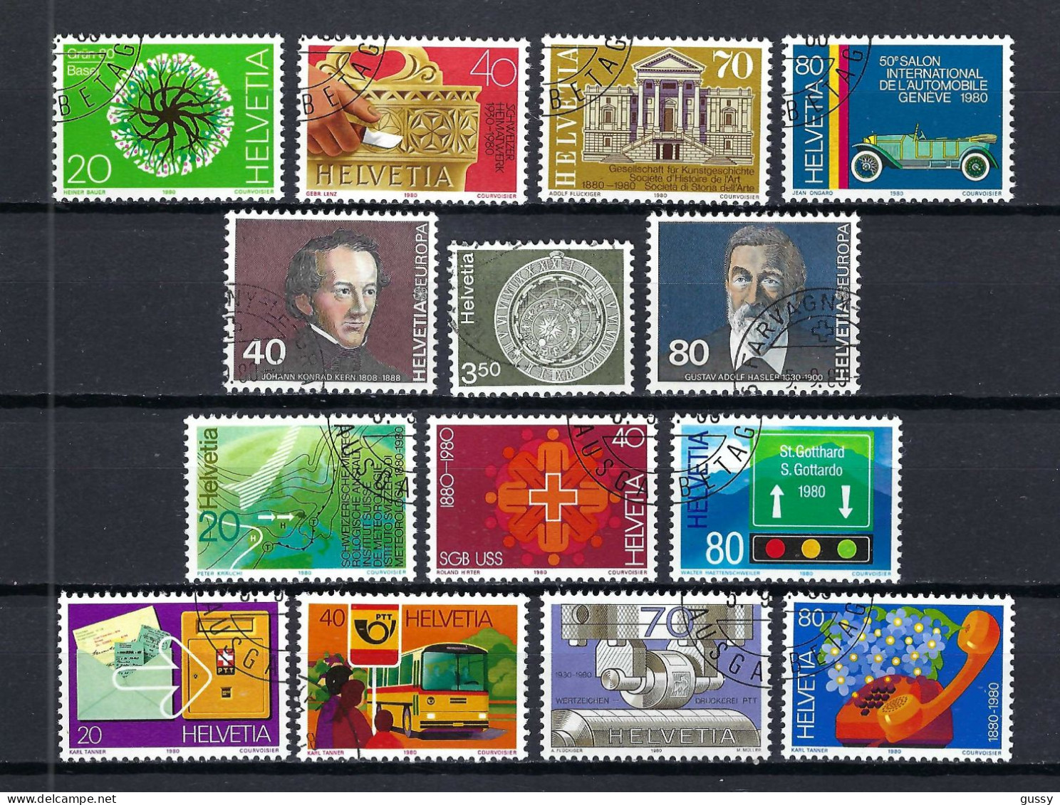 SUISSE 1980: Lot D'oblitérés - Used Stamps