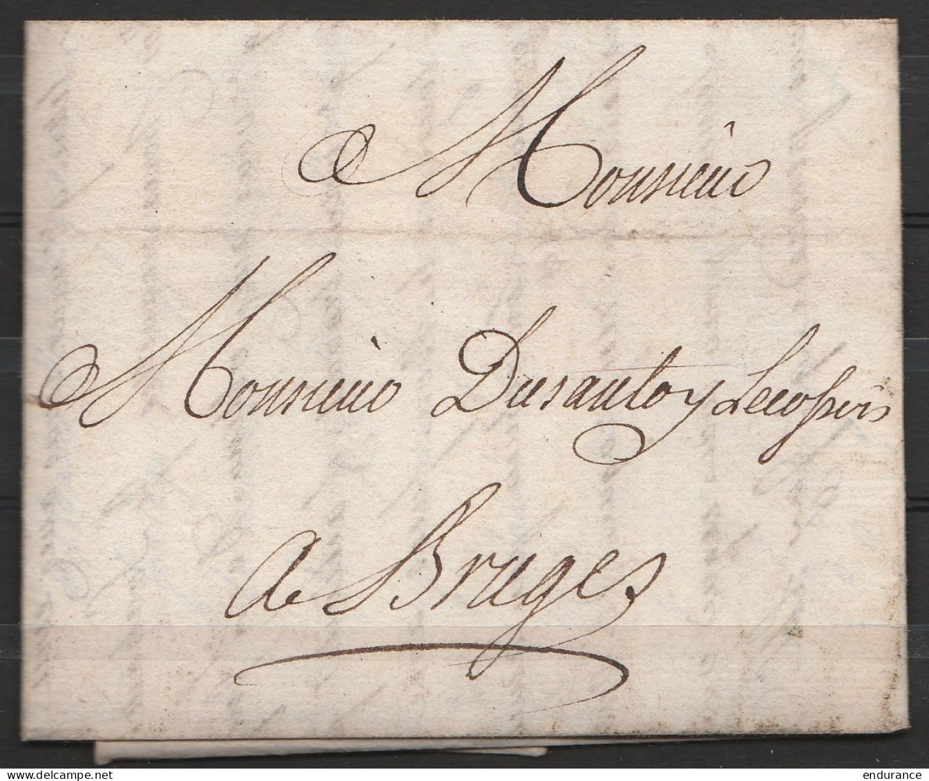 L. Datée 18 Avril 1752 De LISBONNE Pour BRUGES - 1714-1794 (Oostenrijkse Nederlanden)