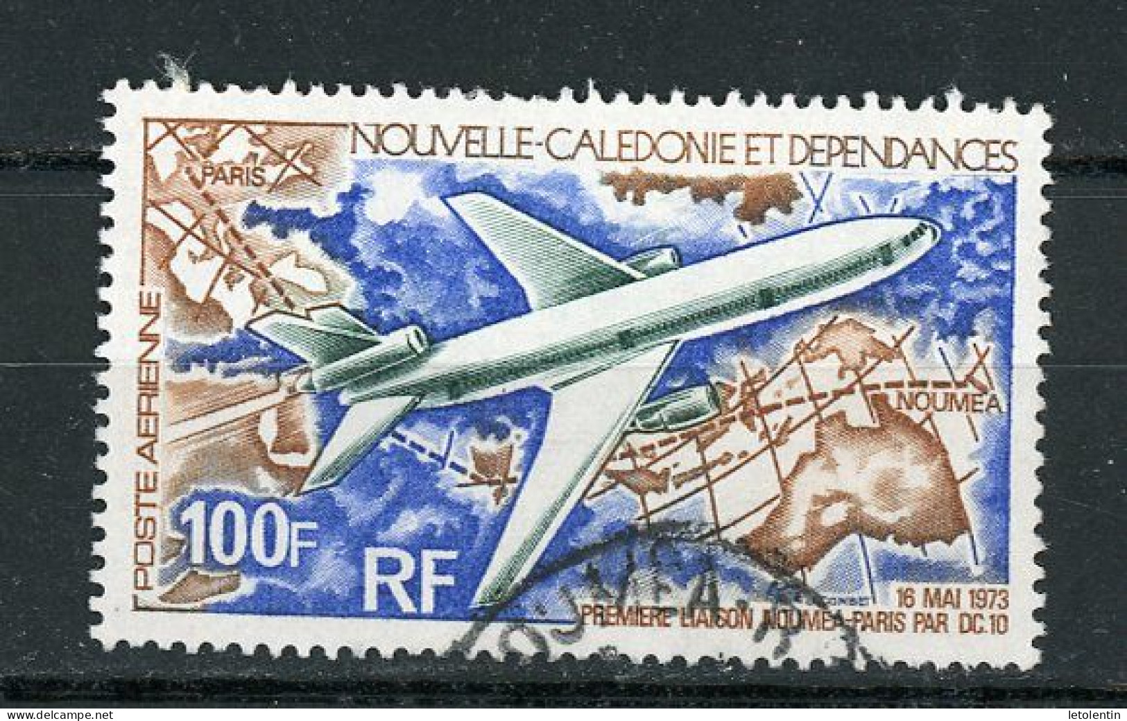 NOUVELLE CALÉDONIE : 1ere LIAISON PARIS-NOUMÉA - POSTE AÉRIENNE N° Yvert 144 Obli. - Used Stamps