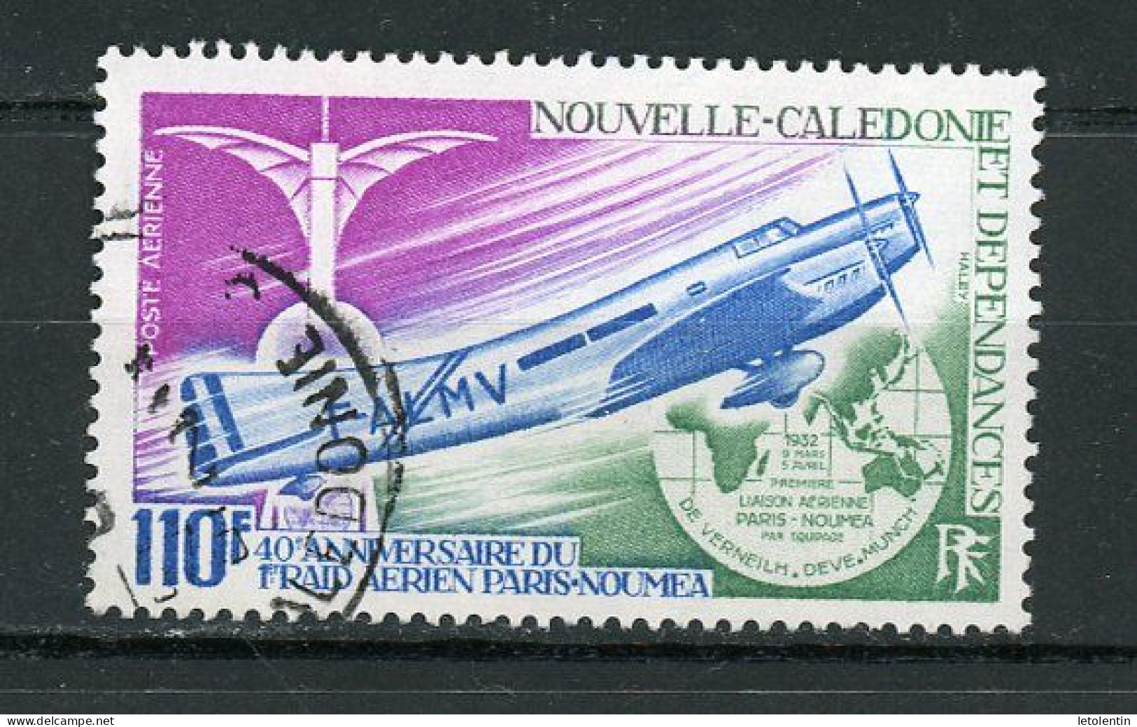 NOUVELLE-CALEDONIE RF - ANNI. LIGNE FRANCE - Nelle CALEDONIE - POSTE AERIENNE - N°Yt 131 Obli. - Usati