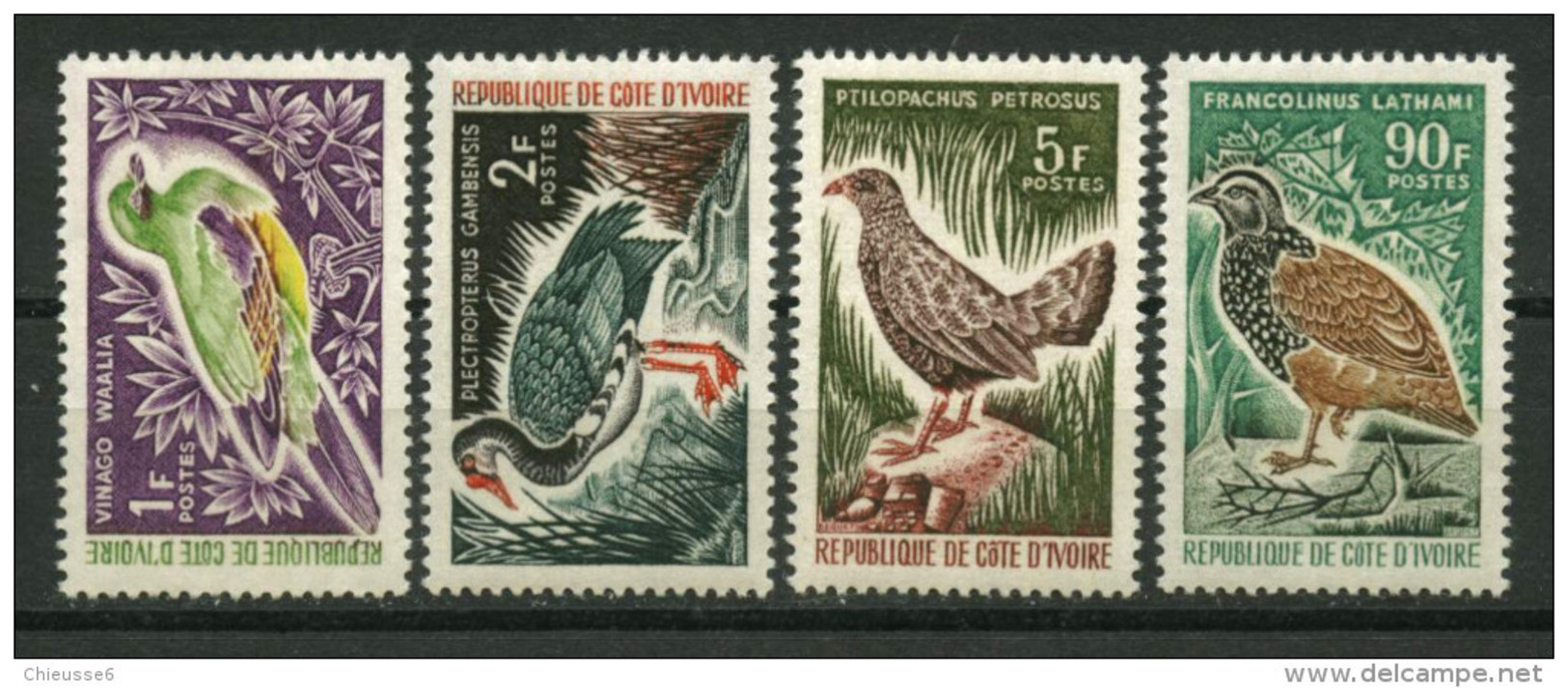 Cote D'Ivoire ** N° 249 à 252 - Oiseaux - - Côte D'Ivoire (1960-...)