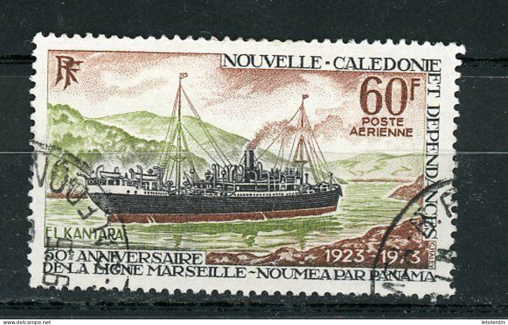 NOUVELLE-CALEDONIE RF - PAQUEBOT "EL KANTARA" - P.A. - N°Yt 141 Obli. - Gebraucht