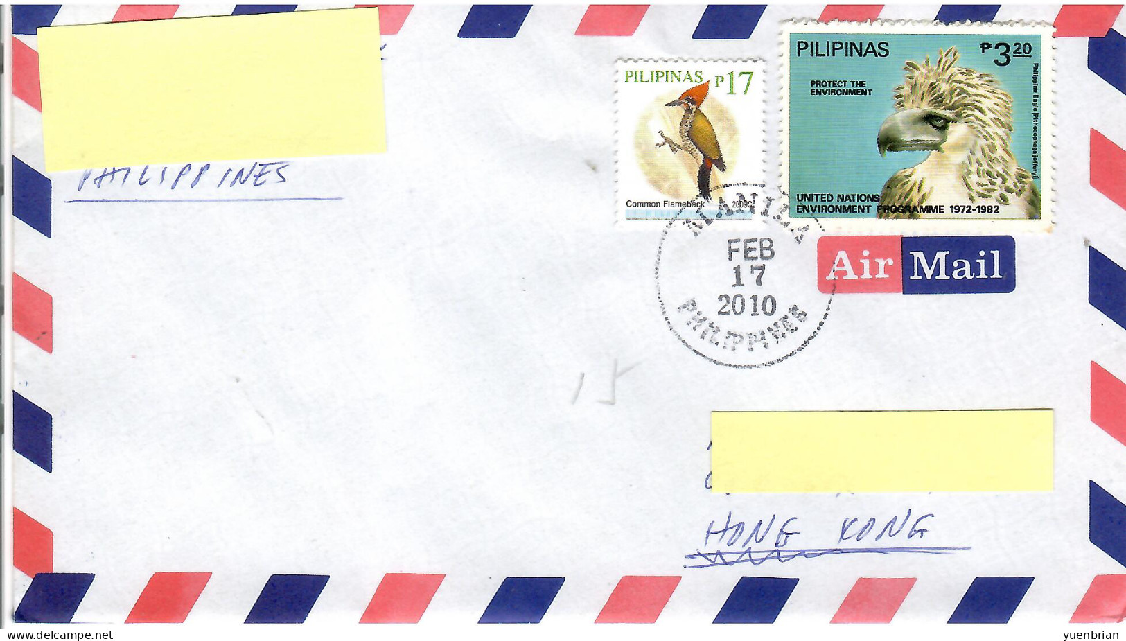 Philippines 2010, Bird, Birds, Eagle, Woodpecker (2009C), Circulated Cover, Good Condition - Eagles & Birds Of Prey