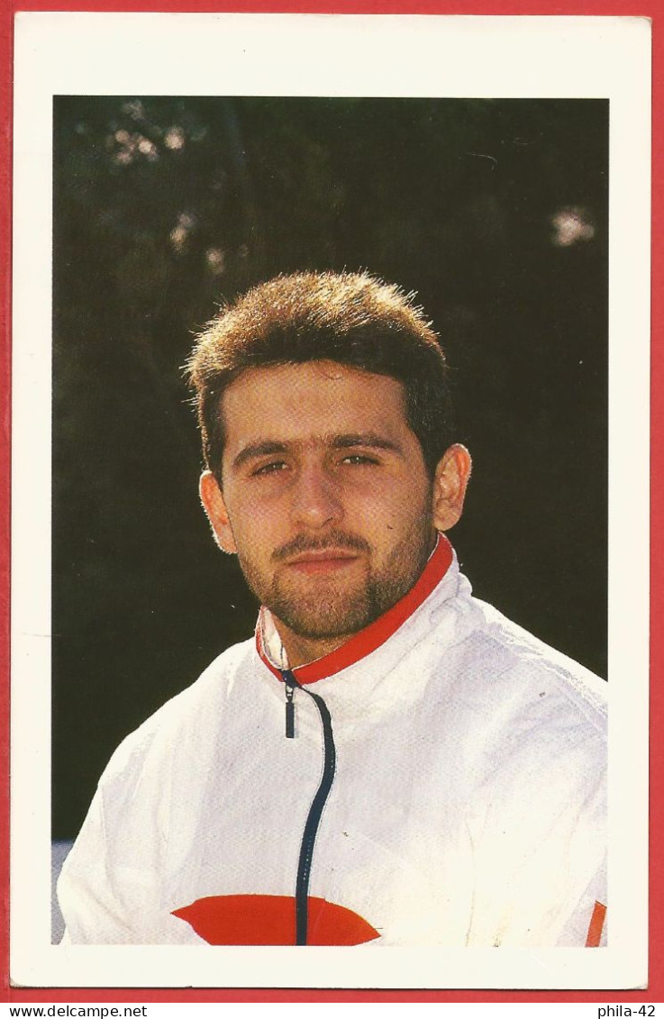 Stéphane Stoecklin - Equipe De France De Handball 1990/99 - Carte Neuve BE ( Trace De Pliure ) - Handbal