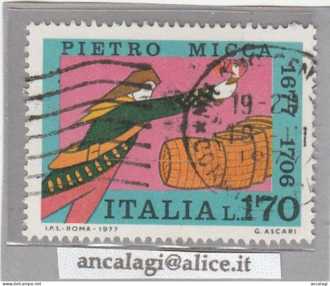 USATI ITALIA 1977 - Ref.0374A "PIETRO MICCA" 1 Val. - - 1971-80: Nieuw/plakker