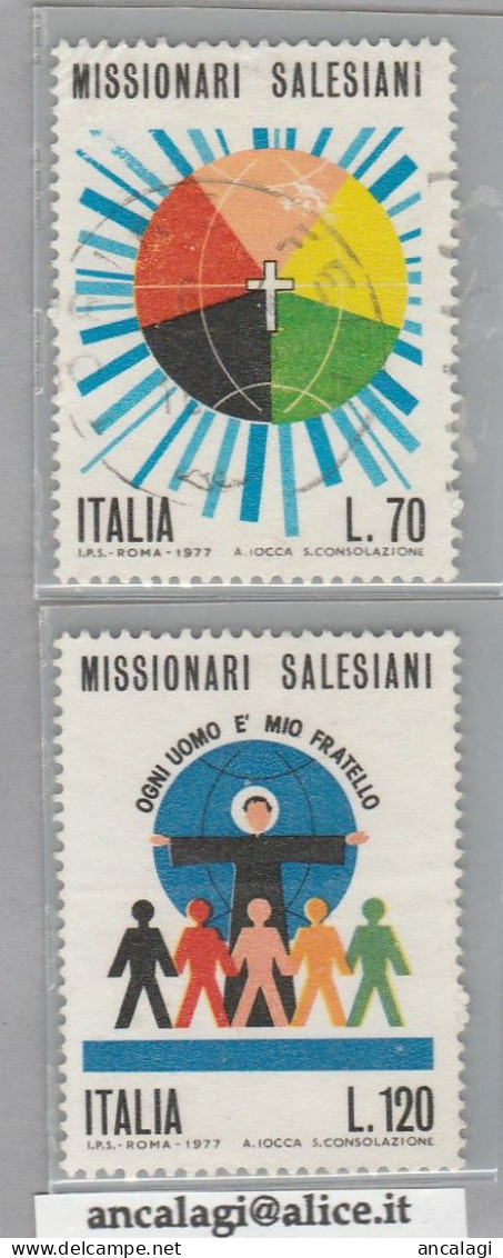 USATI ITALIA 1977 - Ref.0375B "MISSIONARI SALESIANI" Serie Di 2 Val. - - 1971-80: Used