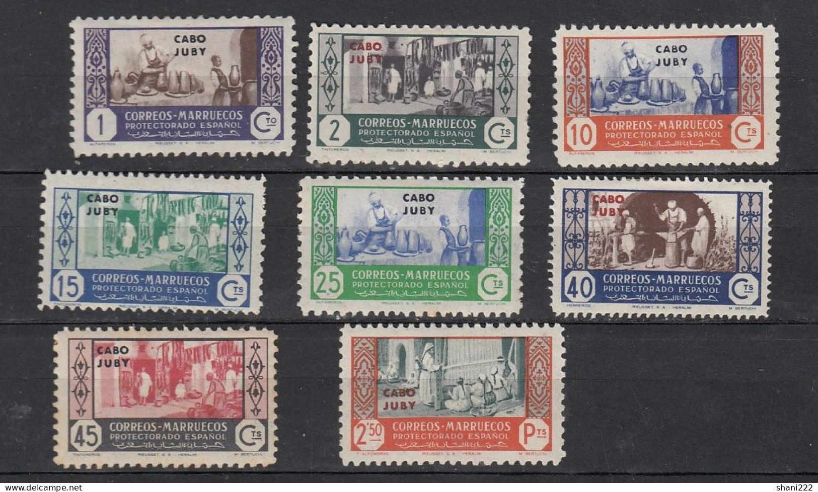 Spain - Cabo Juby - 1946 - Artesania -  Part Set MH (2-154) - Kaap Juby