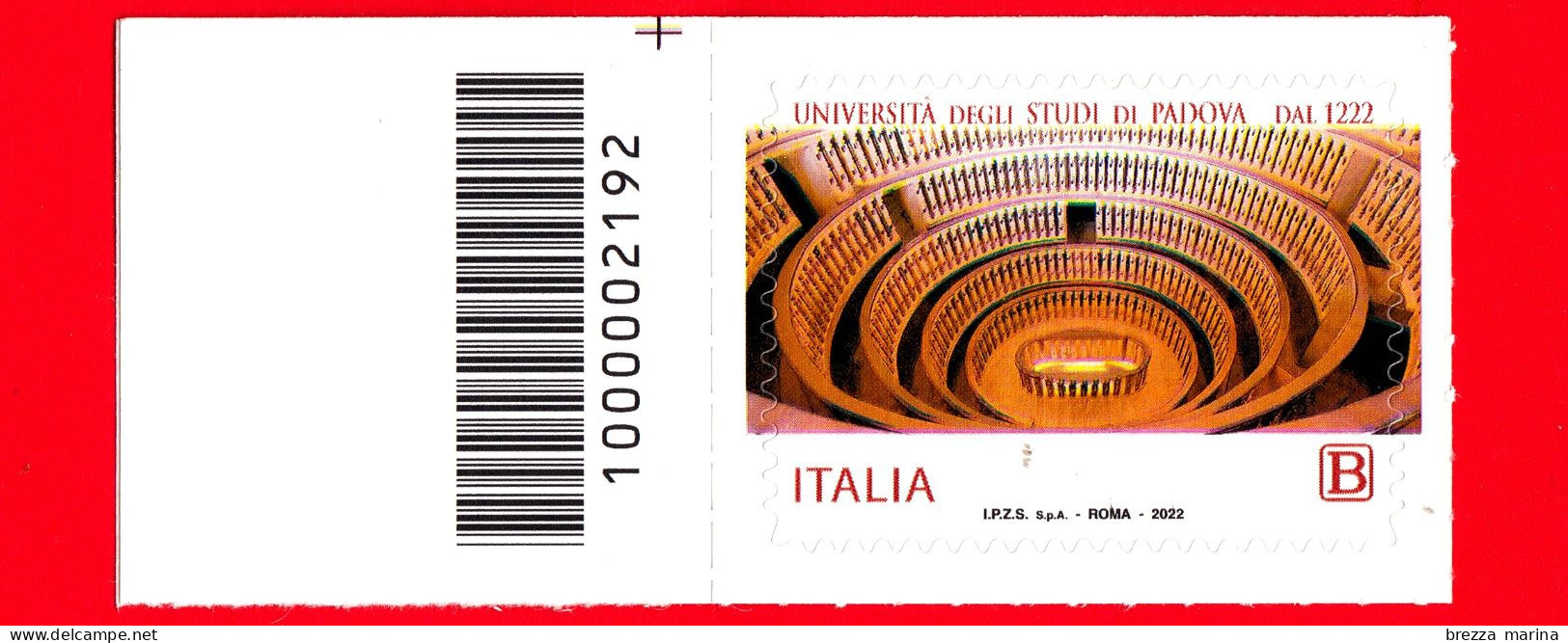 Nuovo - MNH - ITALIA - 2022 - 800 Anni Università Degli Studi Di Padova - Teatro Anatomico - B - Barre 2192 - Códigos De Barras