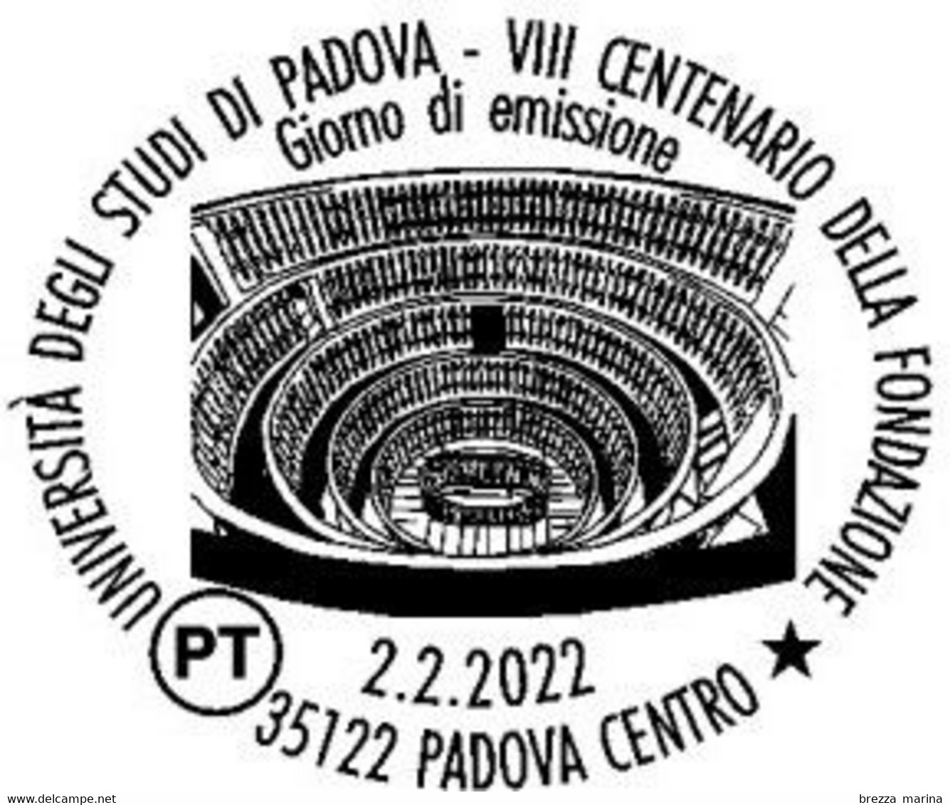 Nuovo - MNH - ITALIA - 2022 - 800 Anni Università Degli Studi Di Padova - Teatro Anatomico - B - Barre 2192 - Code-barres