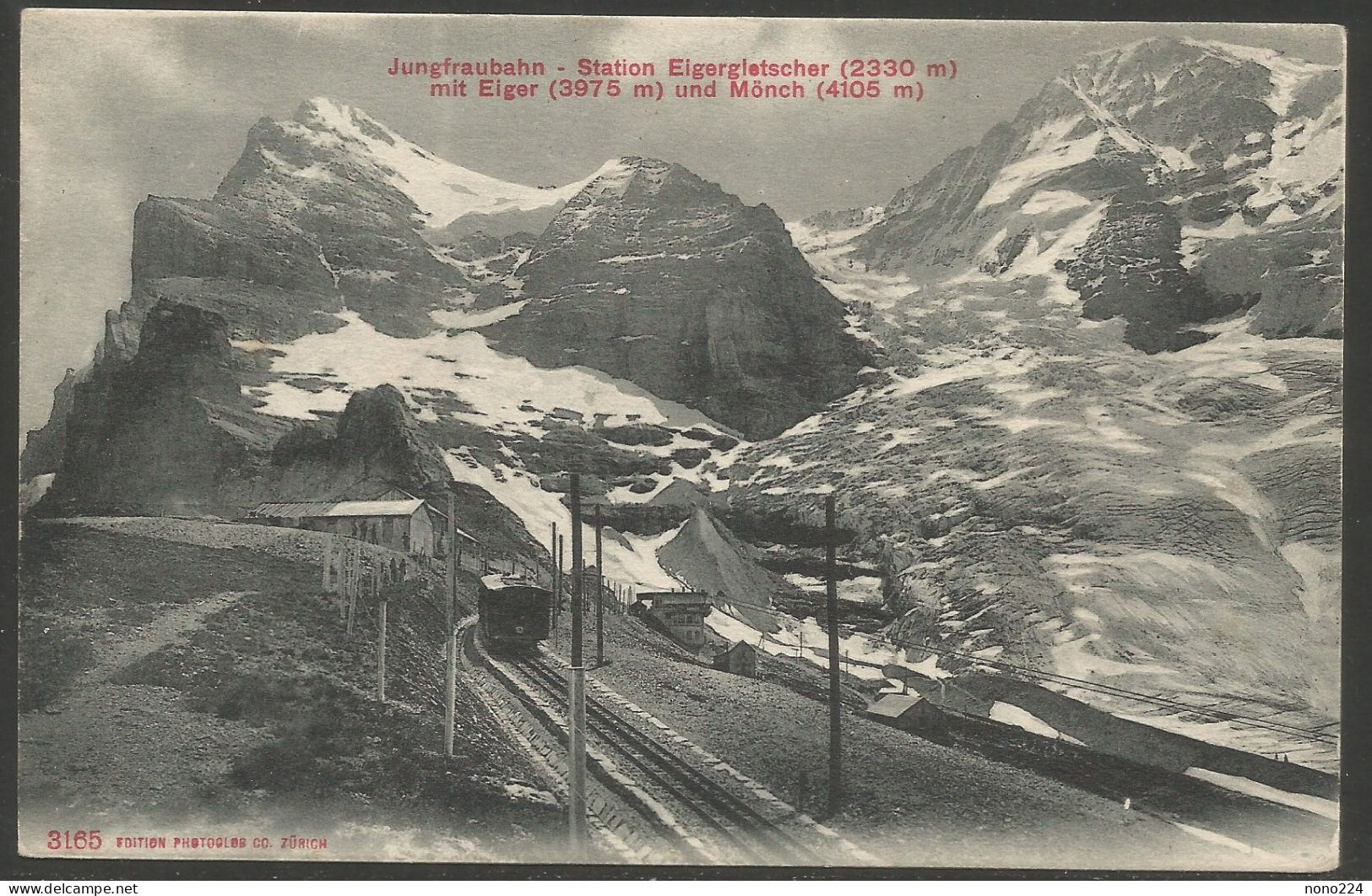 Carte P De 1908 ( Jungfraubahn-Station Eigergletscher ) - Stazioni Con Treni