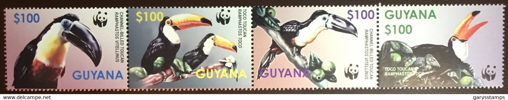 Guyana 2003 WWF Common Toucan Birds MNH - Altri & Non Classificati