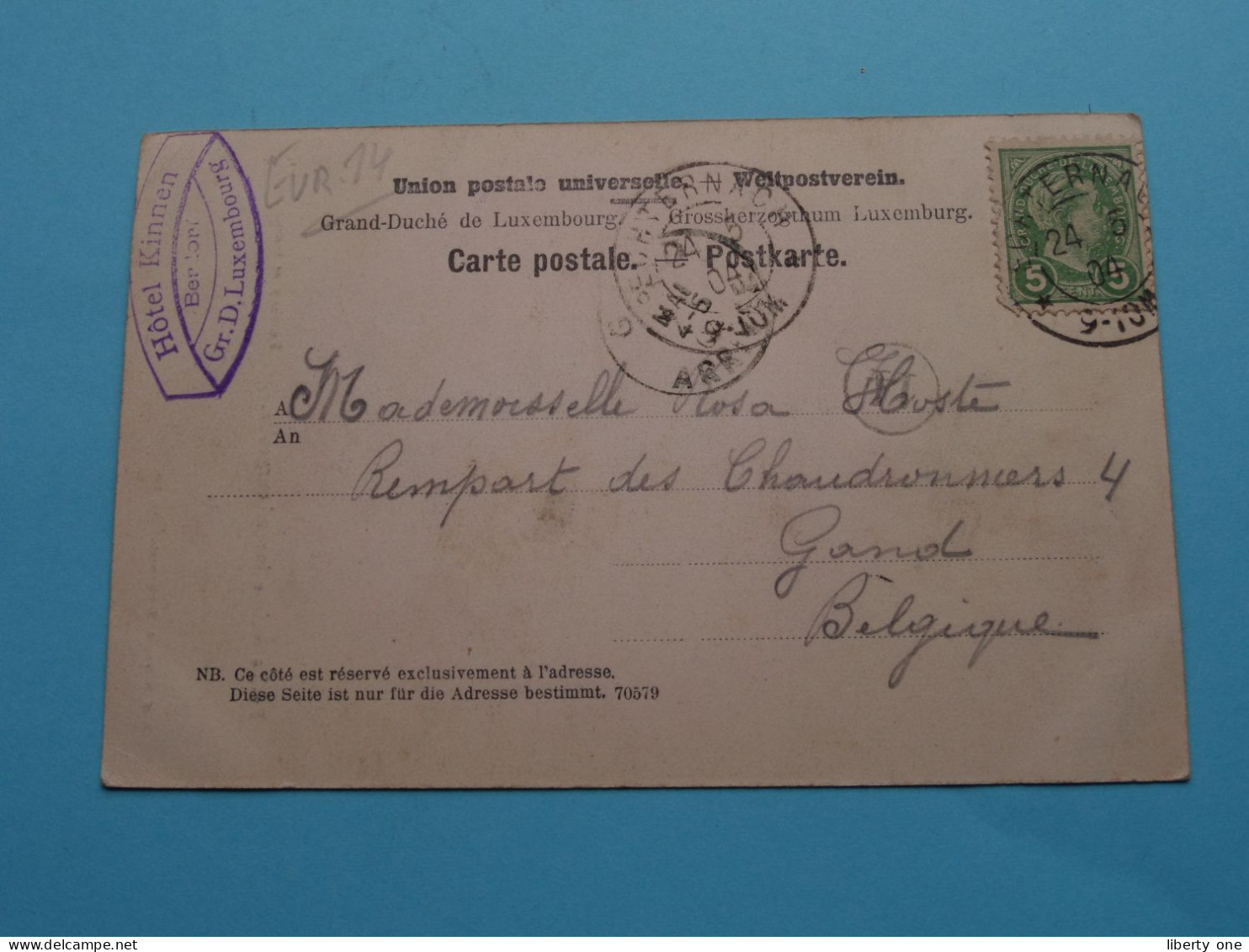 Pérékop Et Femme Nue ( Edit/Photo : J M Bellwald N° 136 / Voir Scans ) Stamp Hotel Kinnen 1904 ! - Berdorf